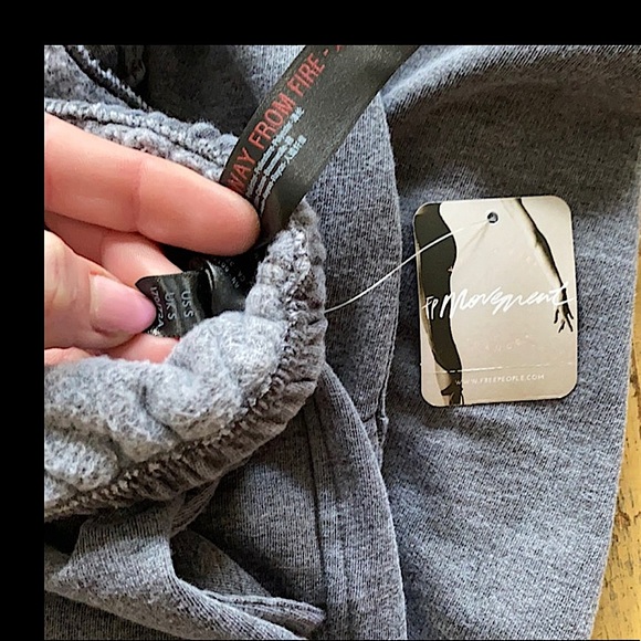 NWT FREE PEOPLE MOVEMENT SWEATPANTS BLACK LOUNGE SLOUCH JOGGER PANT BOYFRIEND S - Picture 11 of 16